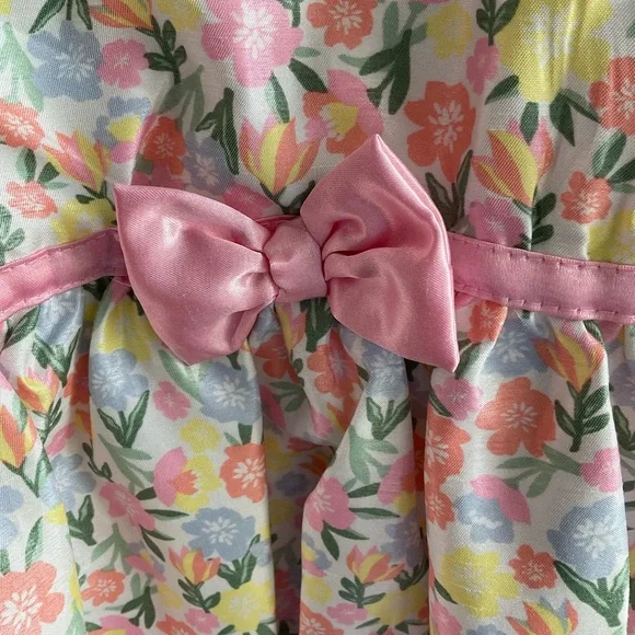 NWT Little Lass 3-Piece Set - Quilted Coat, Satin Floral Dress & Handbag 2T - Picture 11 of 14